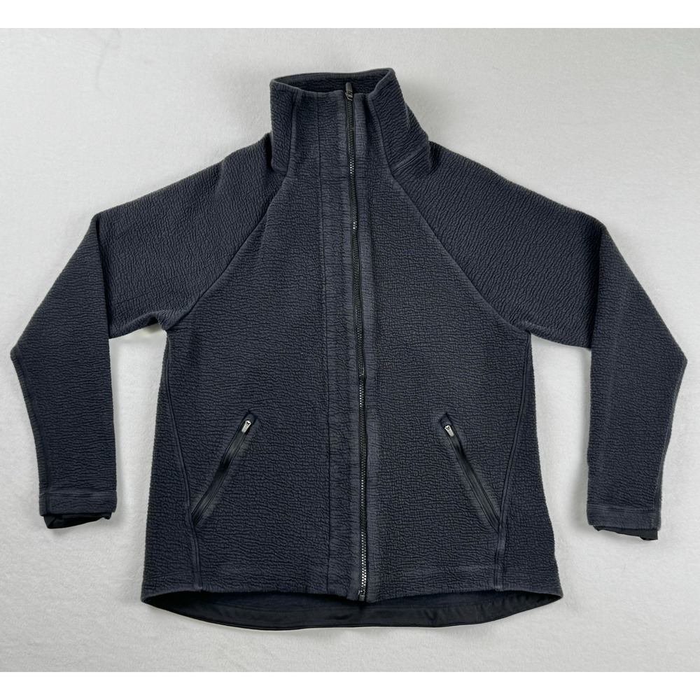 New Balance Women's Textured‎ Fleece Full Zip Jacket Dark Gray Medium